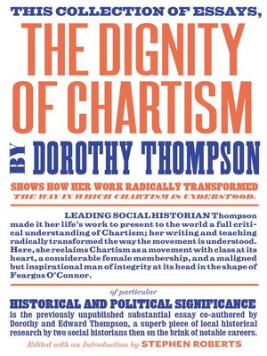 cover image of The Dignity of Chartism